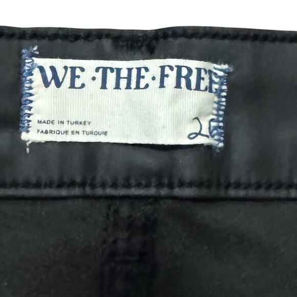 NWT Free People We The Free Black Coated Slim Straight Pants Women’s 26 - Picture 4 of 7